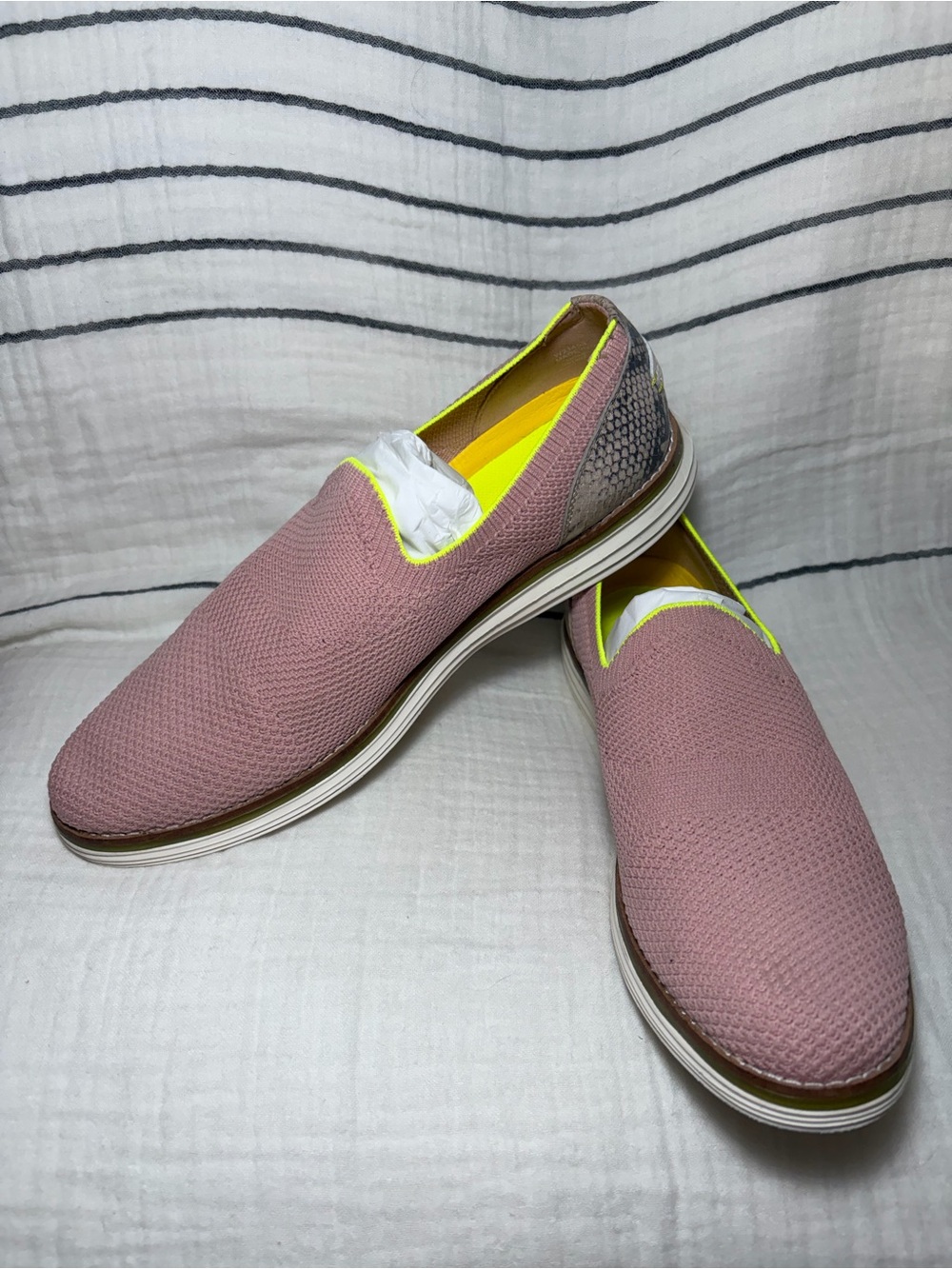 Cole Haan OriginalGrand Cloudfeel Meridian Loafers Pink & Snake Size 10